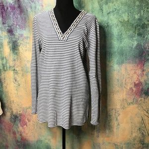 📌MICHAEL Michael Kors Long Sleeves Striped Top